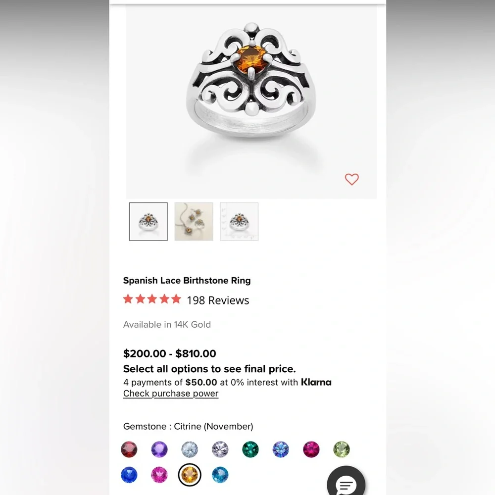 Spanish Lace Birthstone Ring - Picture 4 of 8
